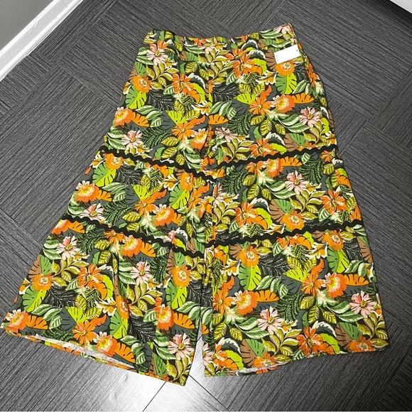 NEW Cato Women Linen Pants 22/24 Petite Tropical Floral Wide Leg High Rise 3X - Picture 3 of 9